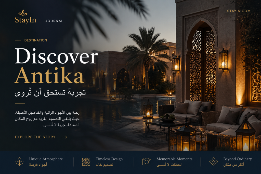 Antika Booking | احجز تجربة Antika بسهولة عبر StayIn